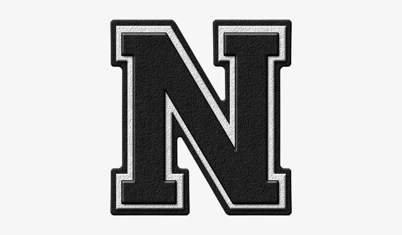 N Letter Png Picture - Black Varsity Letter N, transparent png #2566976