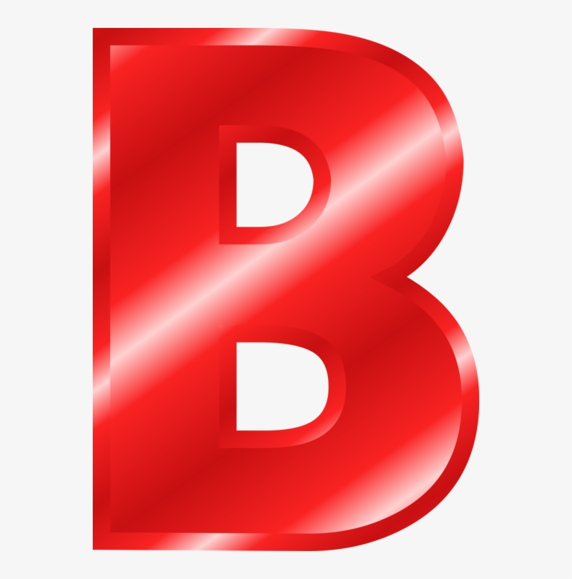 Fancy Alphabets Letter Voiced Bilabial Stop - Red Letters Clipart, transparent png #2567245