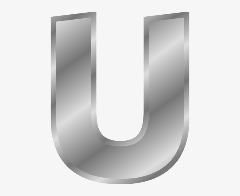 Small - Silver U, transparent png #2567279