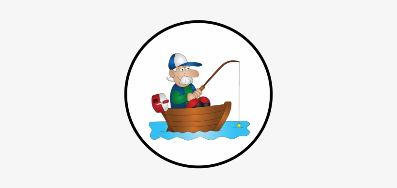 Real Fish - Fisherman In Boat Cartoon, transparent png #2567406