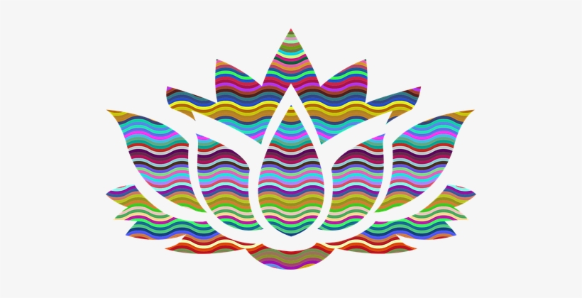 Flower Floral Lotus Plant Colorful Prismat - Lotus Flower Silhouette, transparent png #2568934