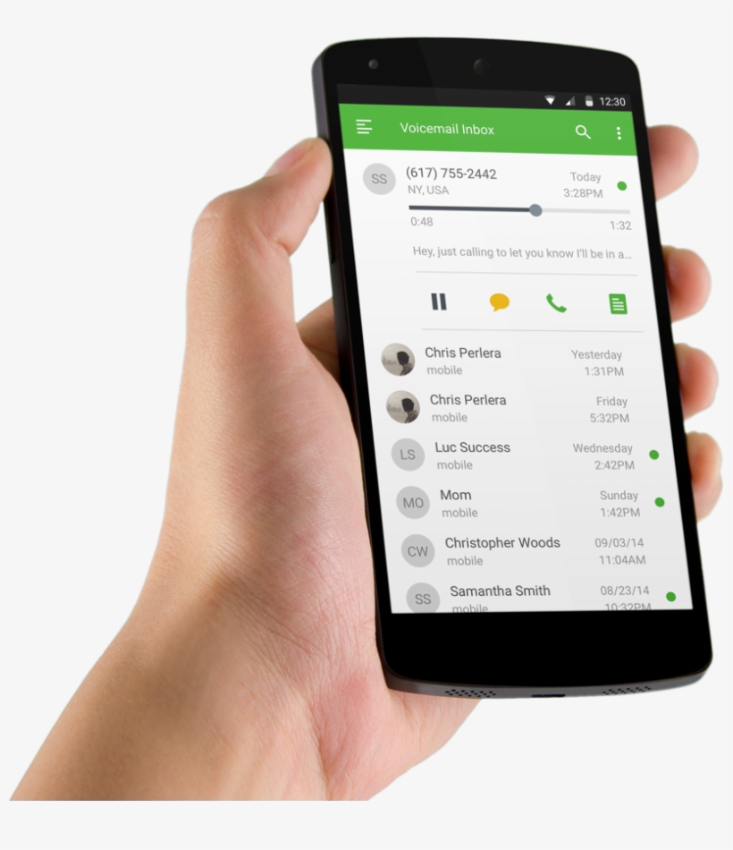 Visual Voicemail - Phone In Hand Png, transparent png #2569735