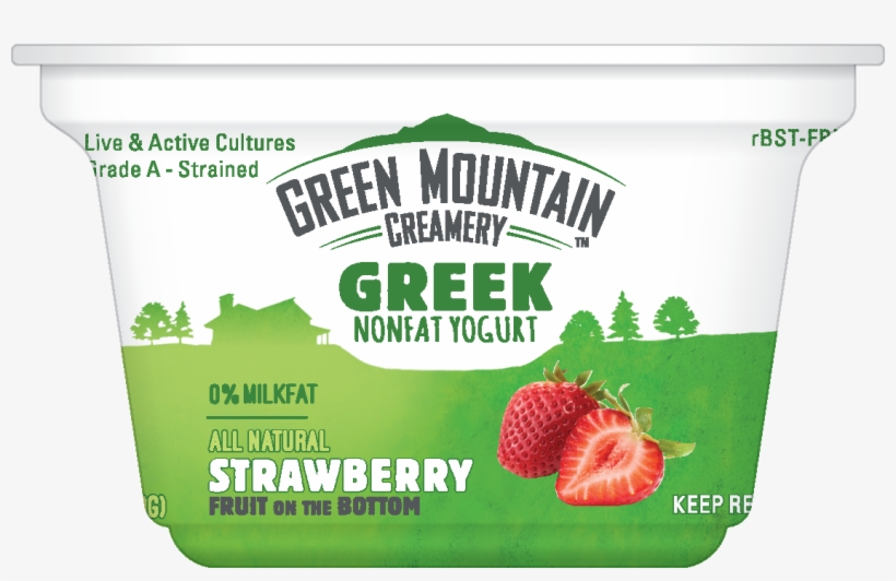 Green Mountain Creamery Strawberry Greek Yogurt - Greek Yogurt, transparent png #2570704