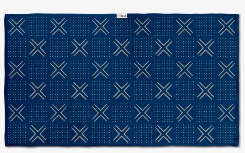 Beach - Leus Indigo Mudcloth Blue Jacquard Beach Towel, 58", transparent png #2570741