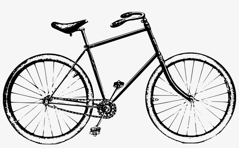 Bicycle - Black And White Bike, transparent png #2571379