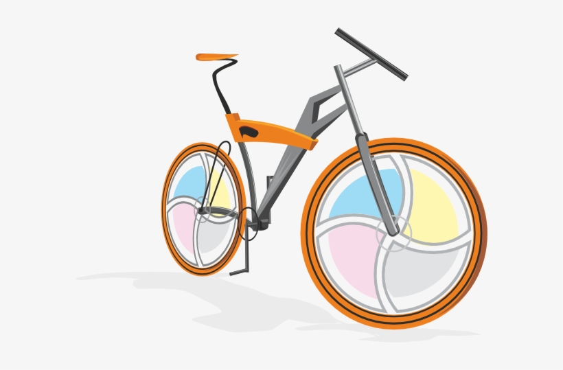 Bicycle Art Png Clip Art Free - Bicycle Clip Art, transparent png #2571580