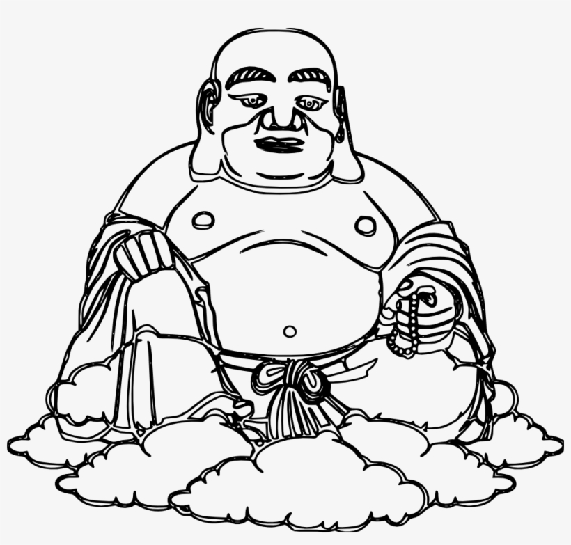 Buddha Black And White Drawing At Getdrawings - Imagen De Buda Para Colorear, transparent png #2572380