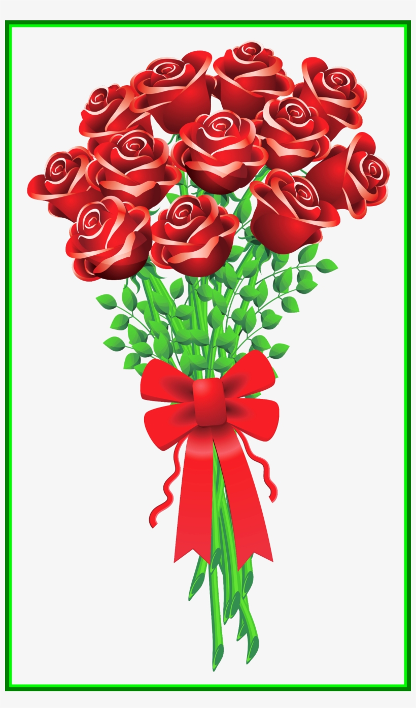 Amazing Best Flower Clipart Art Pict Of Bouquet Transparent - Bouquet Of Roses Art, transparent png #2572525