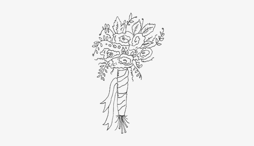 Bridal Bouquet Drawing At Getdrawings - Wedding Flowers Drawing Png, transparent png #2572578