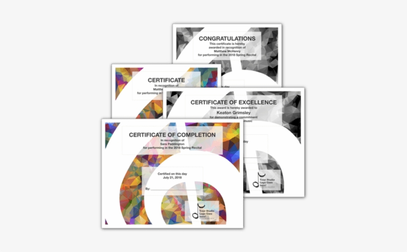 Recital Certificate Templates - Computer File, transparent png #2573163