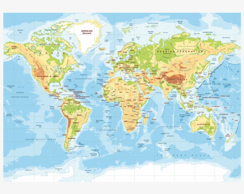 Wooden Physical World Map Rectangular Placemat F - Ein Pilgerkreuz Geht Auf Reisen Als Taschenbuch Von, transparent png #2573259