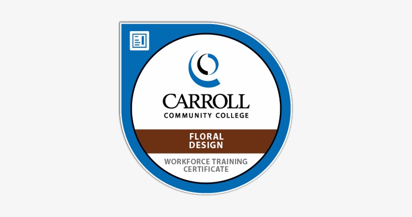 Digital Badge Floral Design - Carroll Community College, transparent png #2573454