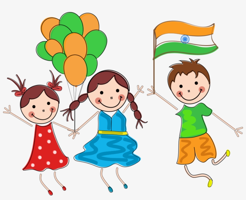 Indian Independence Day Child Republic Day - Independence Day Cartoon Png, transparent png #2573791