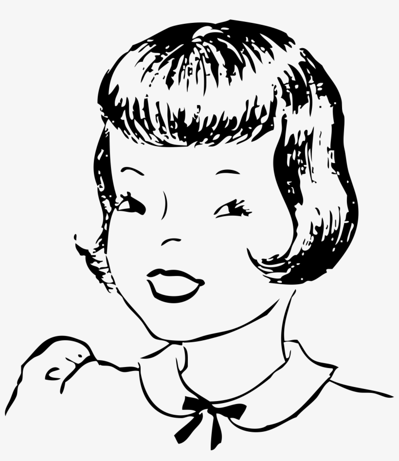 Girls Hair Stlye Svg Clip Arts 540 X 598 Px, transparent png #2574308