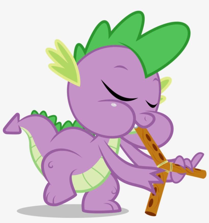Spike Playing Flutes By Dervonnebenaan - Cartoon, transparent png #2574409