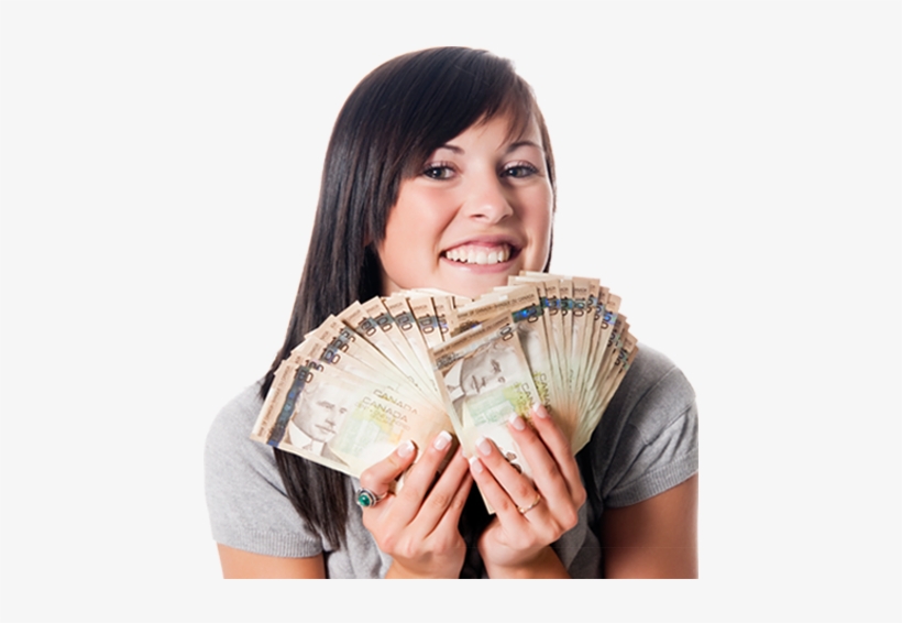 Woman - Woman With Canadian Money, transparent png #2574997