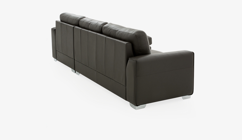 Dark Brown Leather Sectional Sofa - Chaise Longue, transparent png #2575305