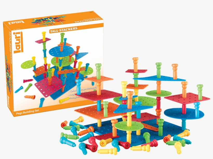 Tall-stackers™ Pegs Building Set - Lauri Tall-stackers - Pegs Building Set, transparent png #2575779