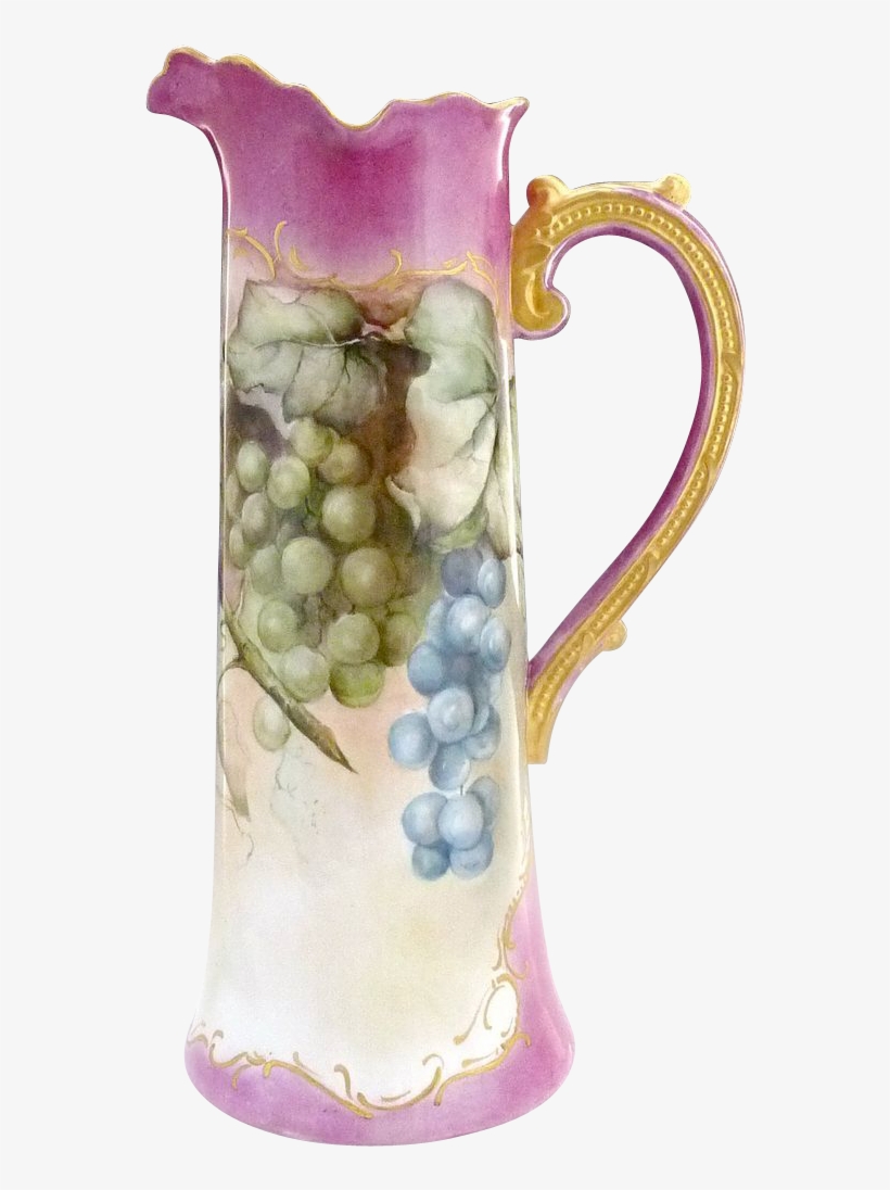 Fabulous Art Nouveau Porcelain Tankard Hand Painted - Jug, transparent png #2576139