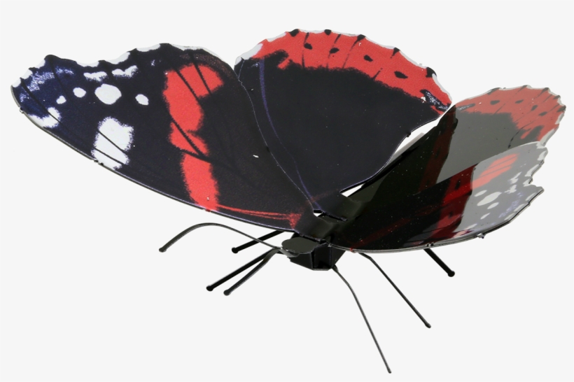 Picture Of Red Admiral - Fascinations Metal Earth Butterflies 3d Metal Model, transparent png #2577555