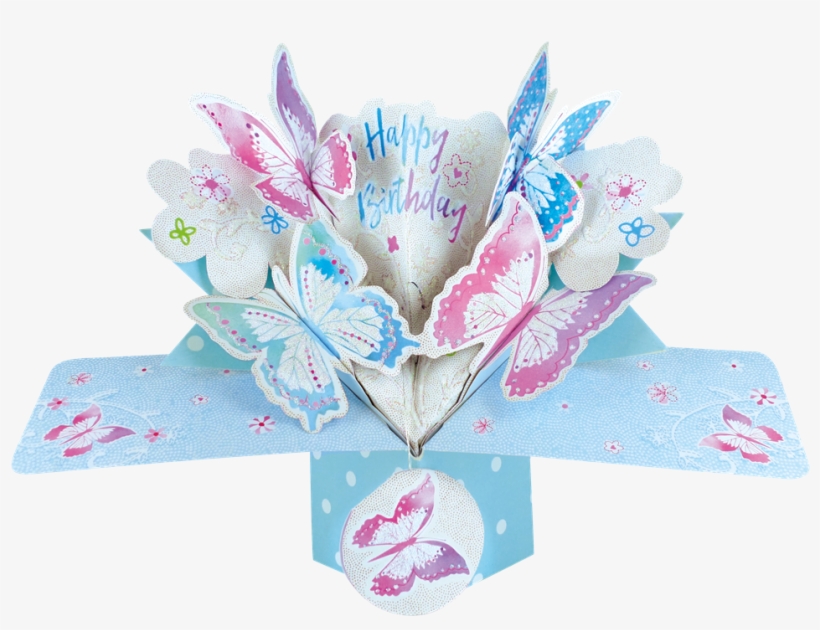 Sentinel Birthday Butterfly Pop-up Greeting Card Original - Second Nature Pop Ups Birthday Pop Up Card Butterflies, transparent png #2577696