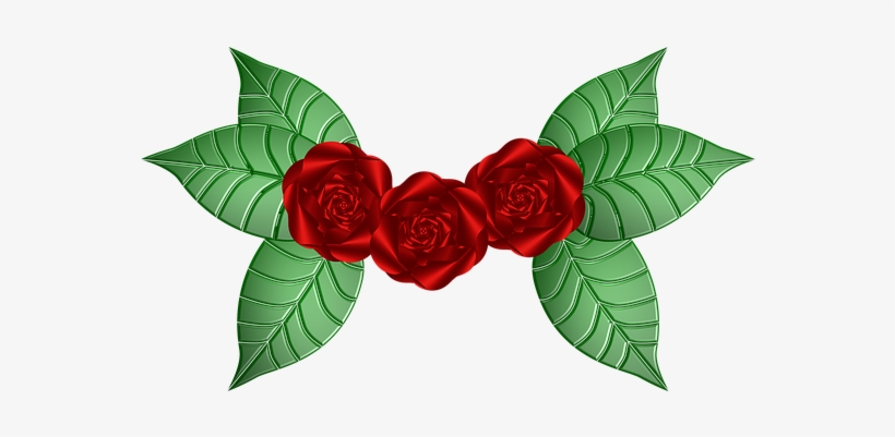 Rose Flower Green Red Spring Summer Floral - Shradhanjali Flowers Png, transparent png #2577752