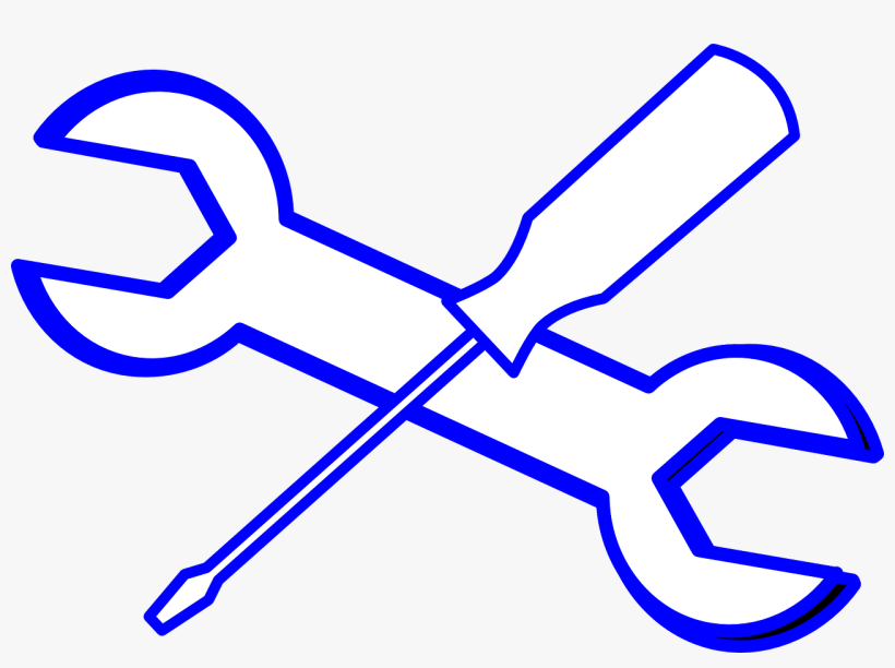 Original Png Clip Art File Spanner Screwdriver Blue, transparent png #2578029