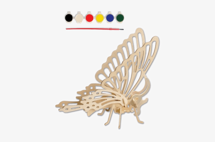 3d Wooden Butterfly Puzzle Toy - 3d Wooden Butterfly Puzzle, transparent png #2578076