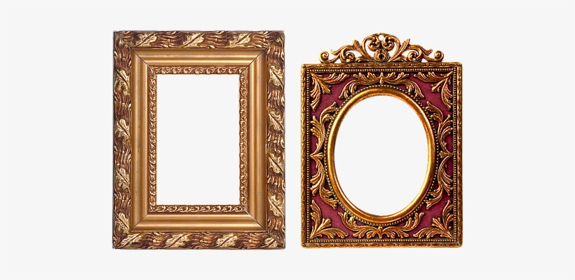 Frame Carved Gold Baguette Filigreed Ornam - Bingkai Foto Ukiran Png, transparent png #2578154