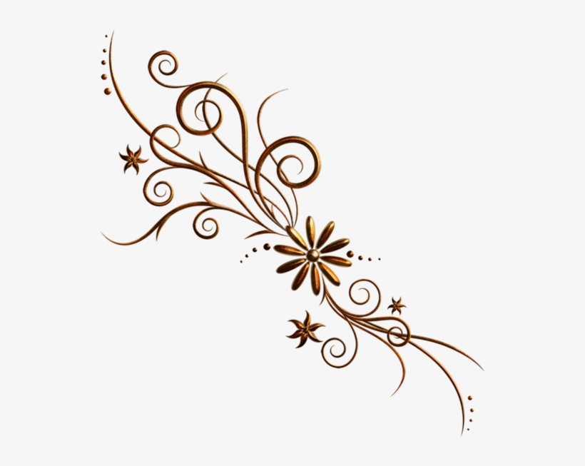 Publicat De Eu Ciresica La - Golden Flower Vector Png, transparent png #2578474