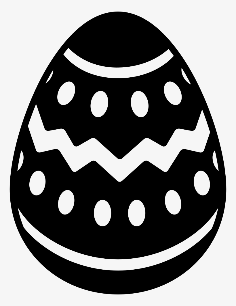 Easter Egg With Lines And Dots Decoration Comments - Huevo De Pascua Icono, transparent png #2578535