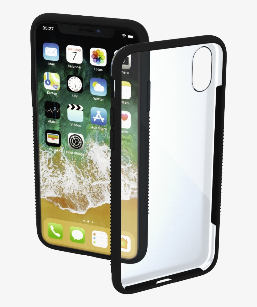 "frame" Cover For Apple Iphone X, Transparent/black - Hama 00182706 Smartphone-cover Frame Für Apple Iphone, transparent png #2578819