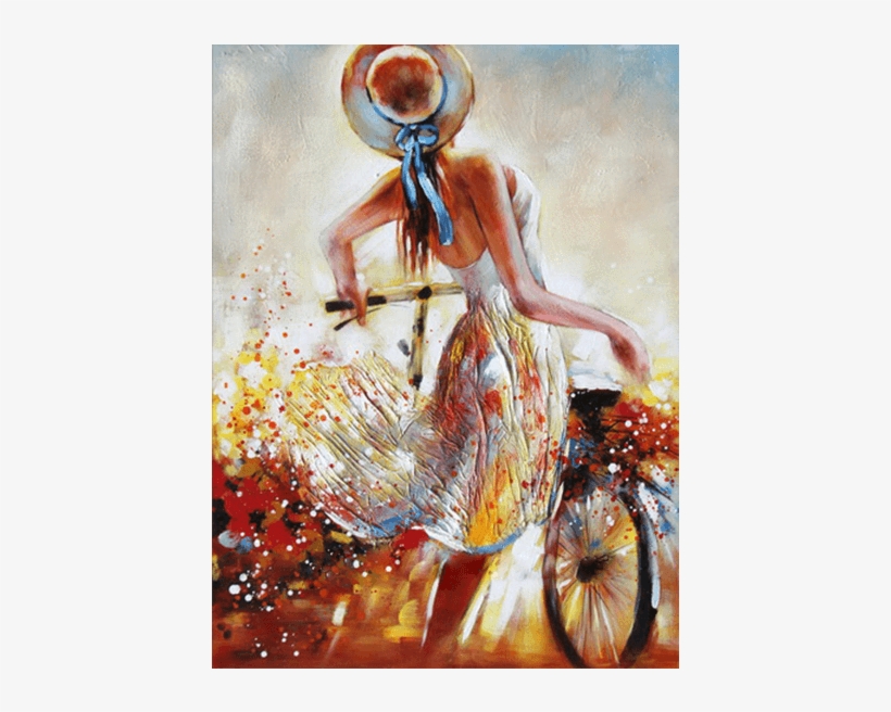 Lady With Bike, transparent png #2579196