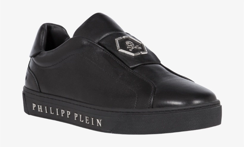 "ishida" Black/nickel Philipp Plein Sport Shoes - Black Tennis Shoes Boy, transparent png #2579612