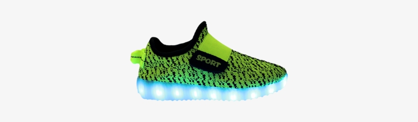Kids Green Sport Led Shoe - Galaxy Shoes Led Blue, transparent png #2579839