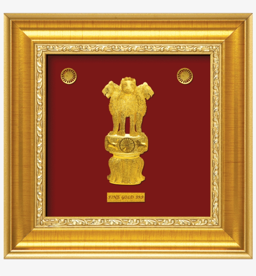 A8 Lion Capital Of Ashoka Pillar - Gold Ring Ashok Stambh, transparent png #2580259