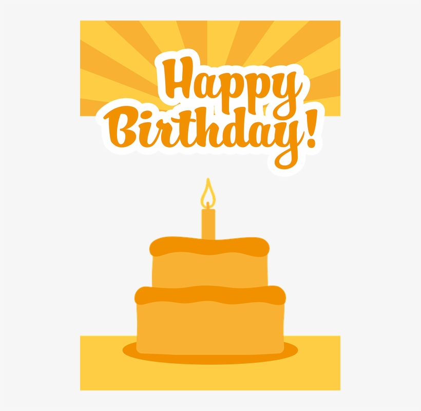 Bday Cards Images Online - Happy Birthday Image Orange, transparent png #2580387