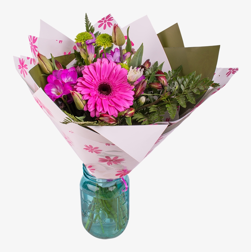 Bright, Bold, Vivid, Stimulating Hand-tied Flower Bouquet - Flower, transparent png #2580428