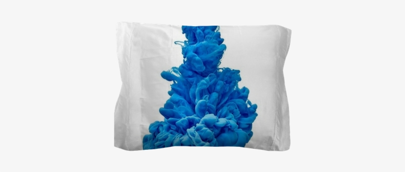 Blue Color Paint Ink Pigment Splash Pillow Sham • Pixers® - Color, transparent png #2580640