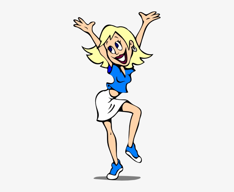 Happy Girl Clip Art - Leather Hoop Earrings - Gift For Women Under 25 - Beautiful, transparent png #2581303