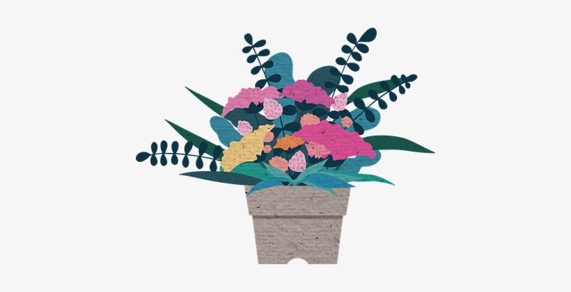 Flower Illustration Potted Plant Carnation - Free Teachers Day Card Template, transparent png #2581339