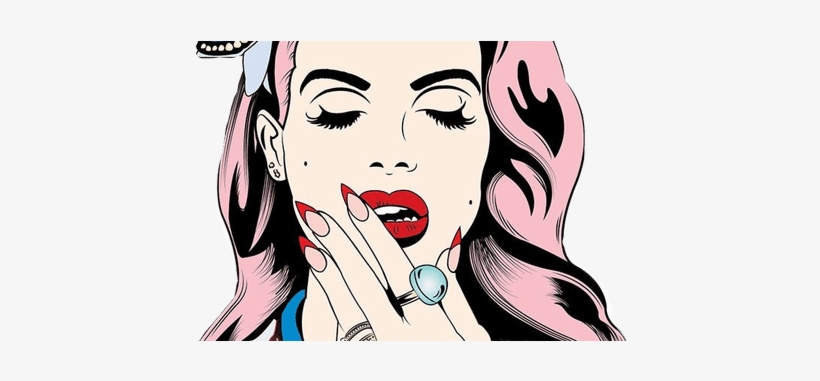 Pop Art Girl Png - Lana Del Rey Pop Art, transparent png #2581577