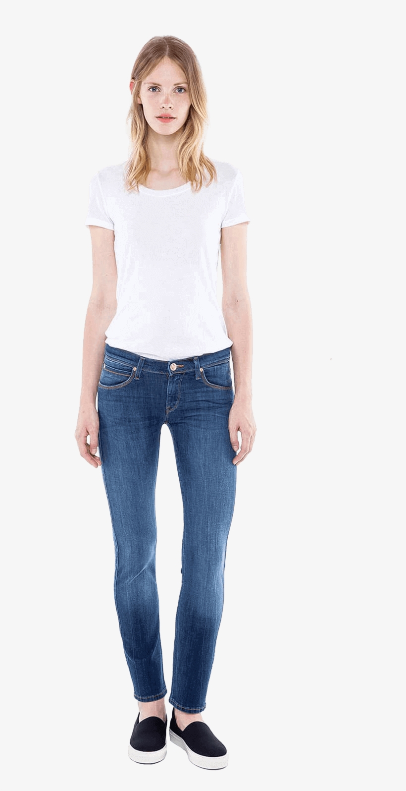 Slim - T Shirt Jeans Woman Png, transparent png #2581696