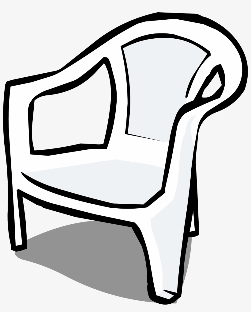 White Plastic Chair Sprite 002 - Plastic Chair Clipart, transparent png #2581721