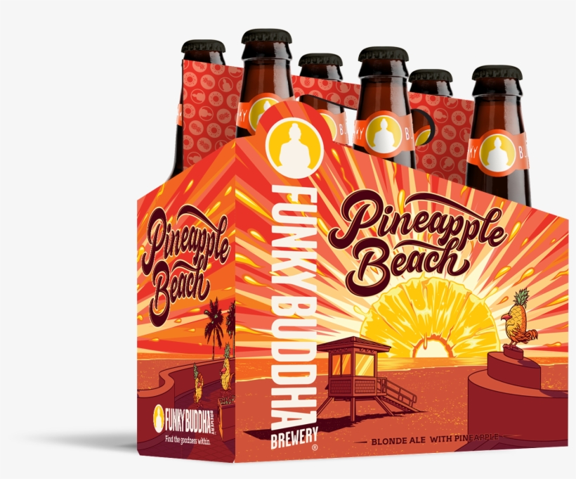 Funky Buddha Brewery Launching Pineapple Beach In February - Funky Buddha Beer, Blonde Ale, Pineapple Beach - 6, transparent png #2582988