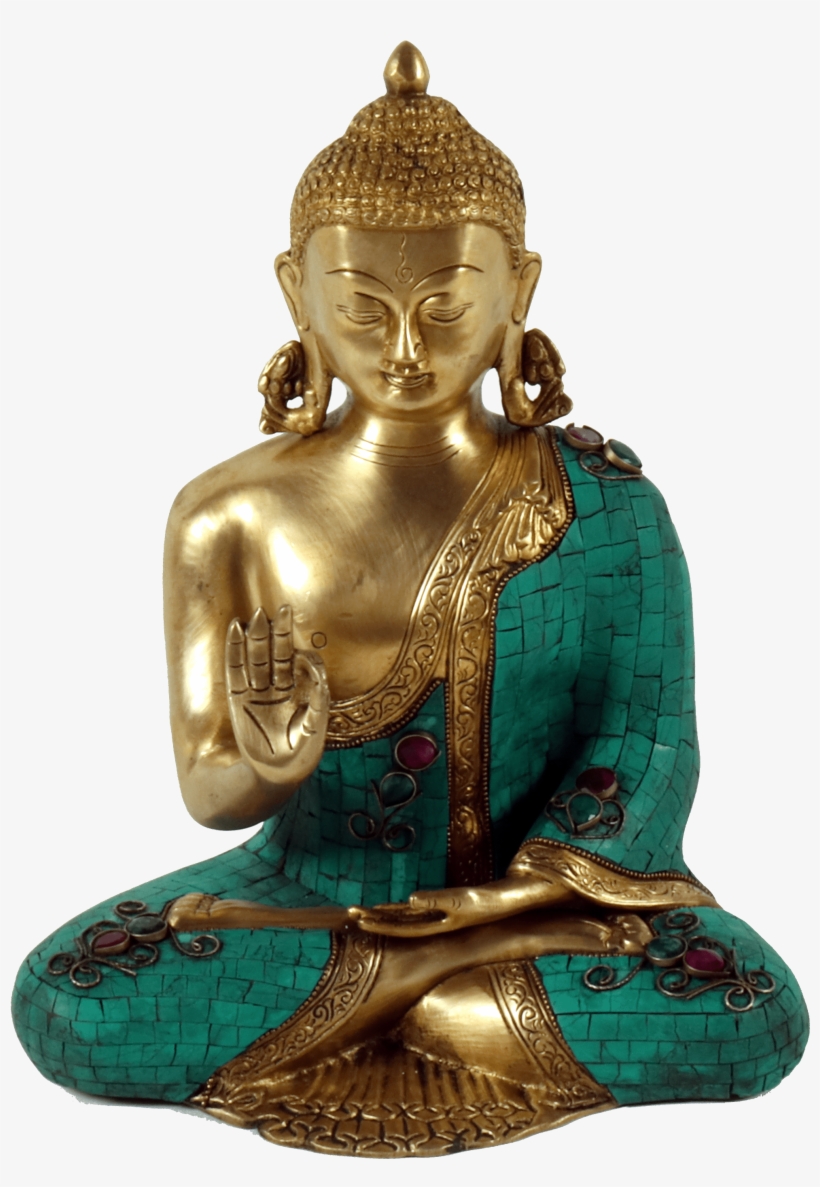 Vitarka Mudra Brass Buddha Idol - Idols (south Africa), transparent png #2582989