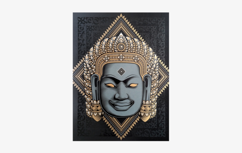 'bayon Buddha' Serigraph - Bridal Necklace, Wedding Cubic Zirconia Jewelry Set,, transparent png #2583128