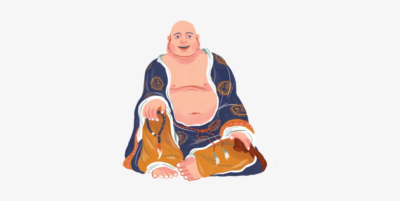 Budai, Hotei Or Pu-tai Is A Chinese Folkloric Deity - Illustration, transparent png #2583188