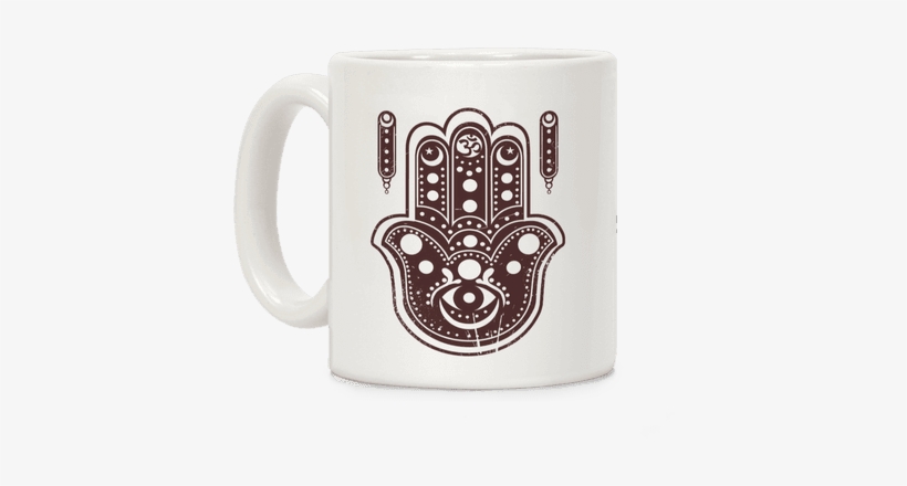 Namaste Hamsa Hand Coffee Mug - Namaste Hand, transparent png #2583447