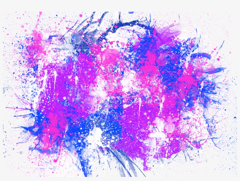 Color Multicolor Effect Splash Blots - Purple Spray Paint Png, transparent png #2584634